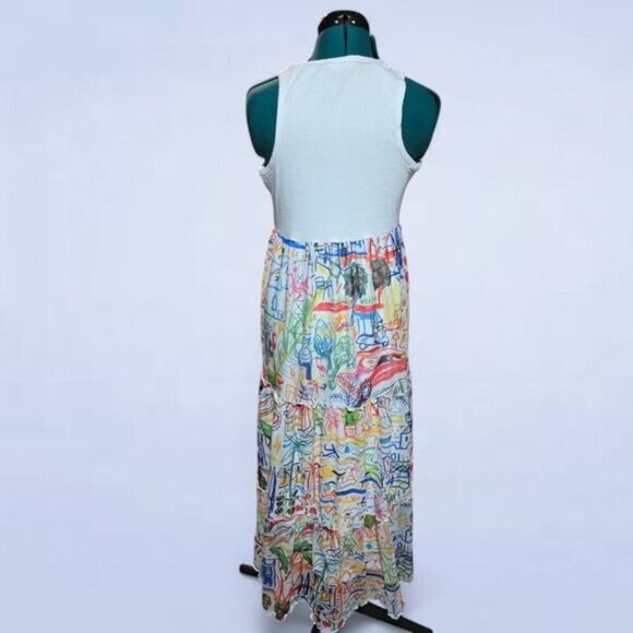 Desigual Long Combination Tulle Dress - Size Extra Large - Picture 4 of 10